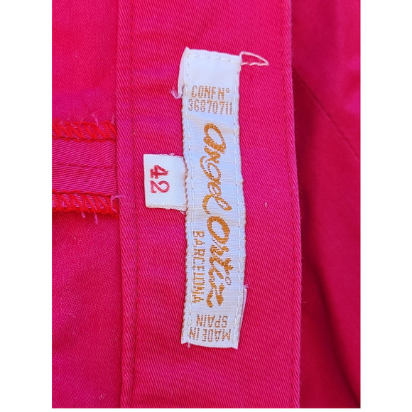 Vintage Angle Ortiz Solid‎ Hot Pink Barbiecore Maxi Ruffle Mermaid Skirt - Picture 4 of 13